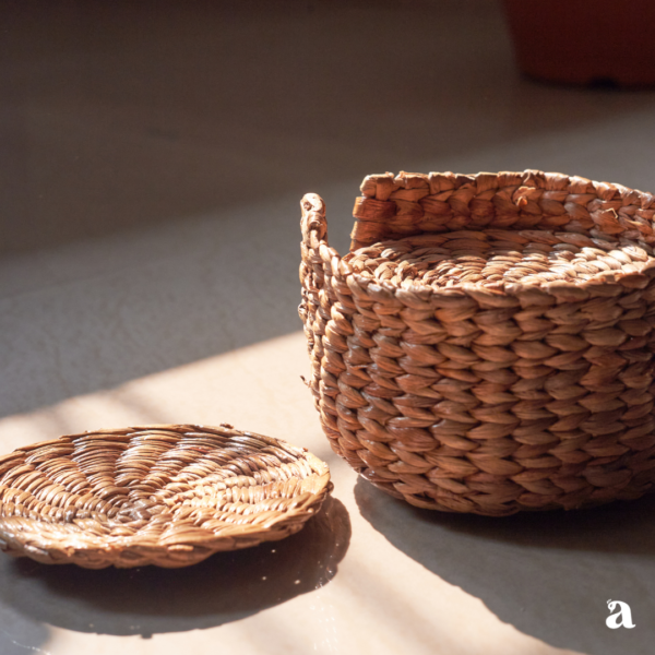 Wicker Coasters with cover (Set of 6)