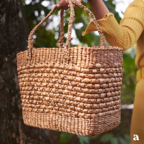 Natural Wicker Braided Tote bag