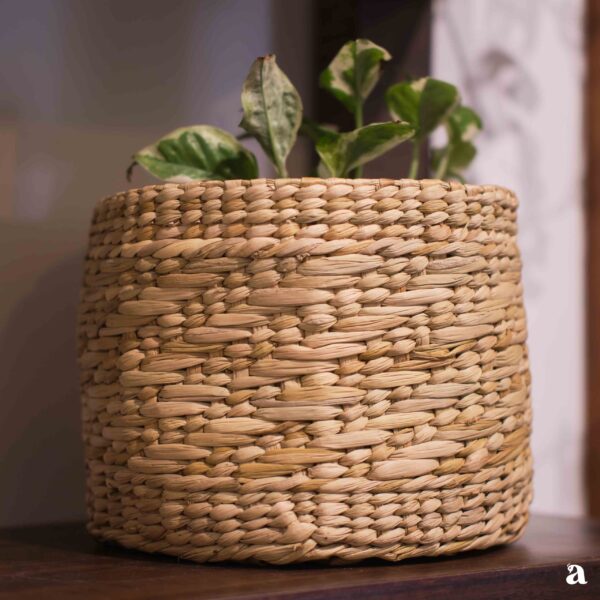 Kauna Round Planter - Step Weave