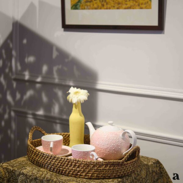 Oval Cane Tray with handles