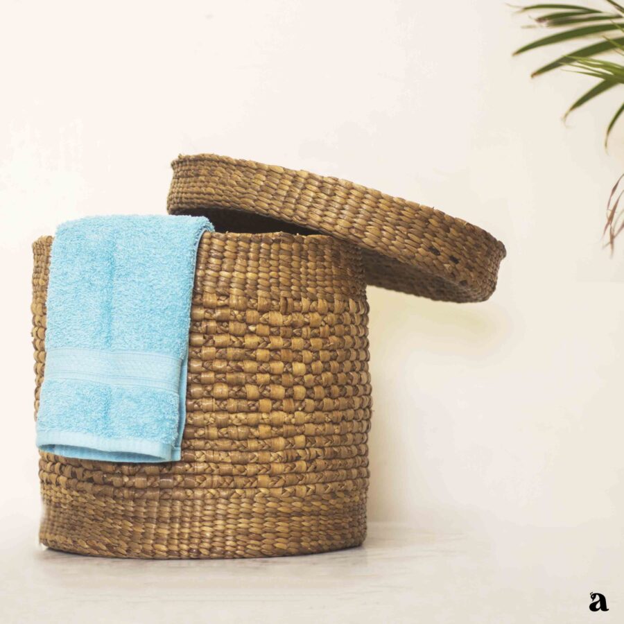 VENI Wicker Laundry Basket - Braided